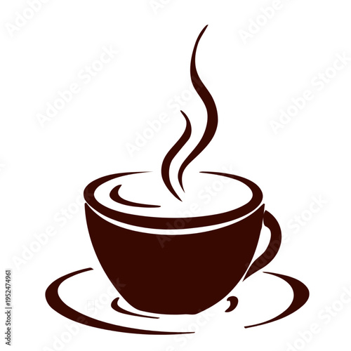 Charming coffee cup illustration with cozy vibes, perfect for cafes, coffee branding, and beverage designs