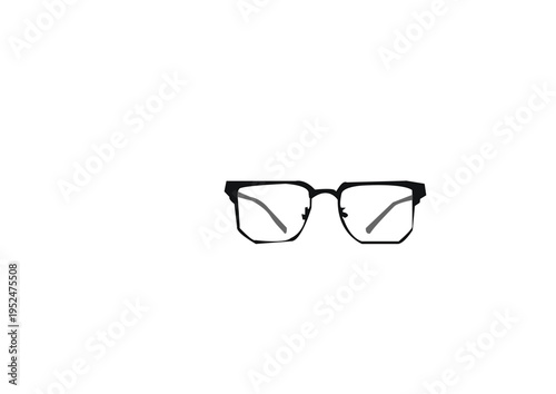 Modern black frame sunglasses isolated on white background - Fashion accessory