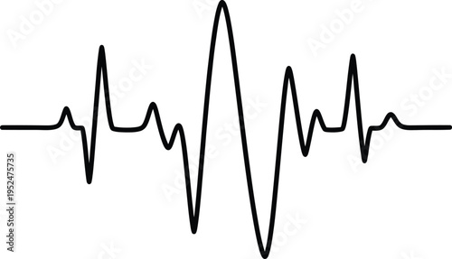 Ecg heartbeat pattern illustration for medical and health concepts