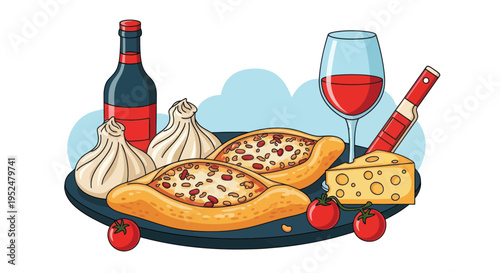 Georgian Cuisine: Khachapuri, Khinkali, Wine, Cheese, Tomatoes