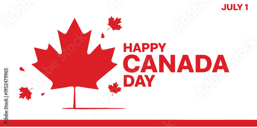 Happy canada day celebration on july 1st