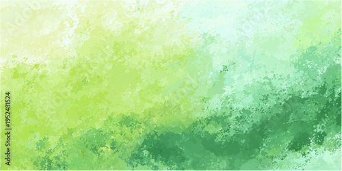Abstract watercolor-style landscape, featuring a gradient of fresh green and bright turquoise, evokes a sense of freshness and harmony, suggesting a tranquil vista. 