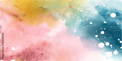 A symphony of watercolor hues dances across the canvas, where a harmonious blend of colors creates a visually stunning artistic masterpiece.