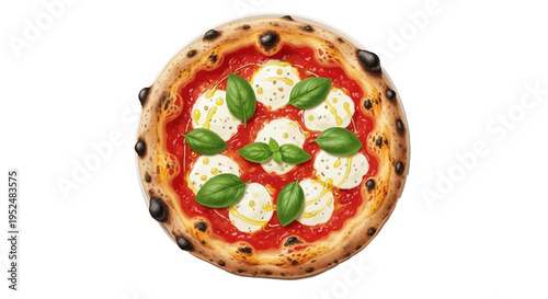 Classic margherita pizza with fresh basil and mozzarella cheese