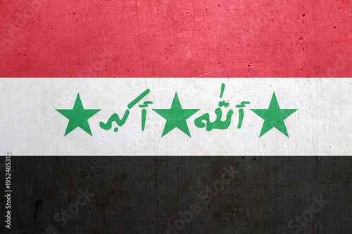Grunge flag of Iraq