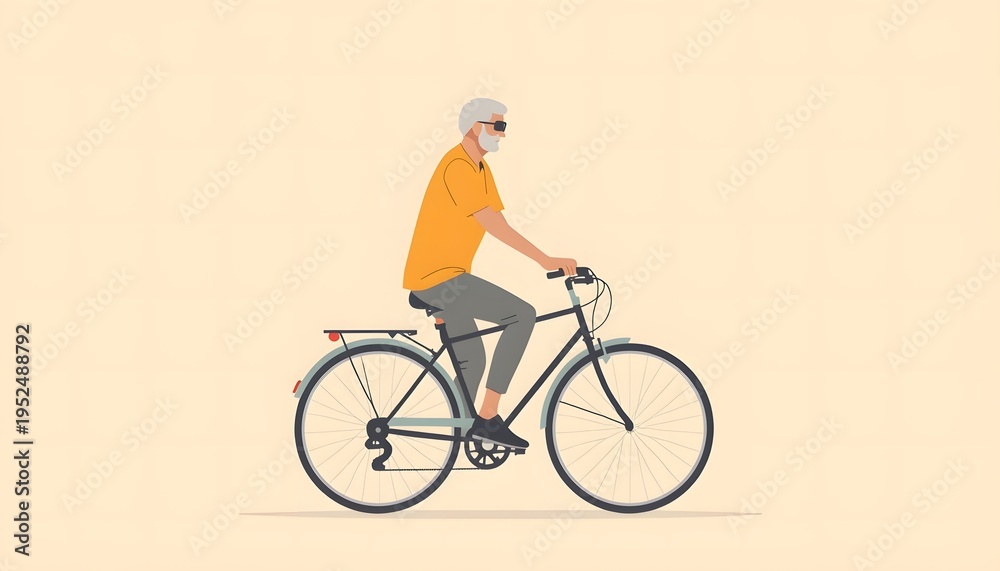 Fototapeta premium woman on bicycle