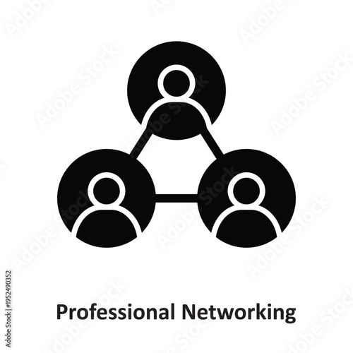 Professional Networking Vector icon which can easily modify or edit