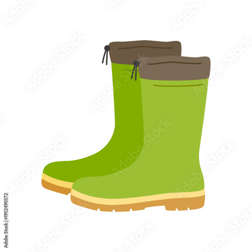 ガーデニングや農作業で使う緑色の長靴