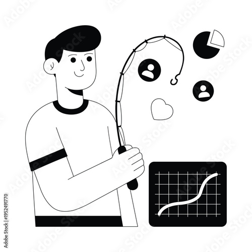 Attracts Customers Vector illustration. EPS 10