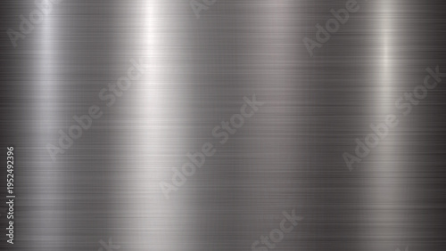 Abstract technology brushed metal texture background. Chrome, silver, steel, aluminum style for wallpapers, presentations and design concepts. Vector illustration.
