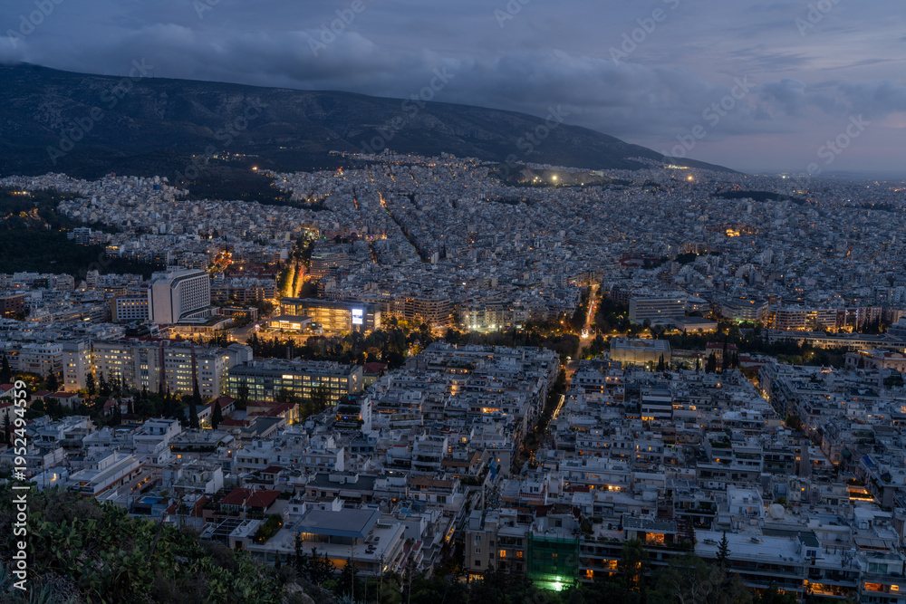custom made wallpaper toronto digitalPanoramic night view of Athens from a hill overlooking the historic Greek capital - November 16, 2025