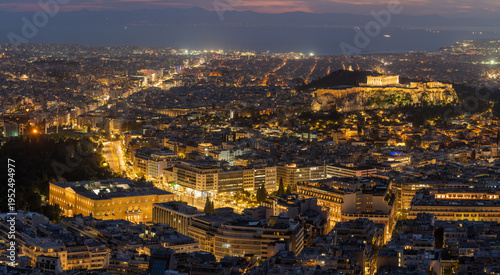 Wallpaper Mural Panoramic night view of Athens from a hill overlooking the historic Greek capital - November 16, 2025 Torontodigital.ca