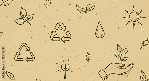 Eco Friendly Symbol Icons.