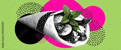 Dive into a greek gyro wrap with cucumber mint and yogurt like a flavor treasure map.