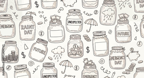 Piggy Bank Savings Jar Concept.