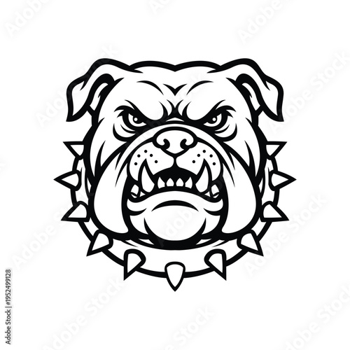 bulldog mascot logo illustration vector design template simple and modern style