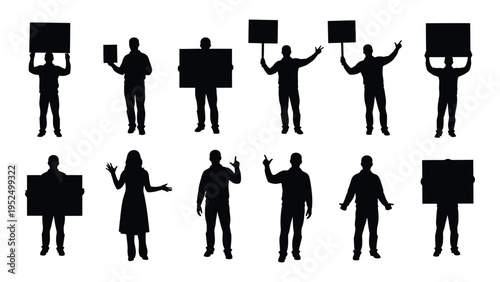 A group of people holding signs and protesting