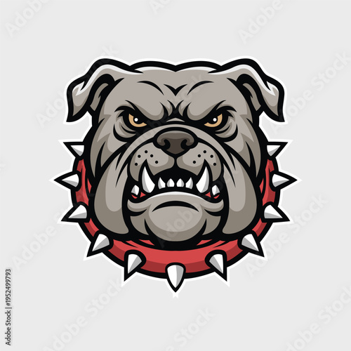 bulldog mascot logo illustration vector design template simple and modern style