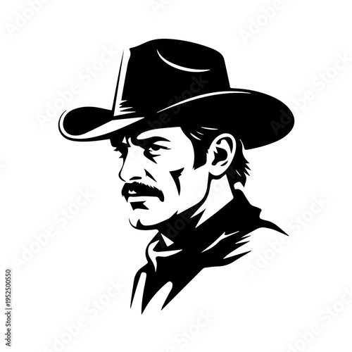 Retro styled illustration of a cowboy performing daring tricks atop a galloping horse dynamic scene