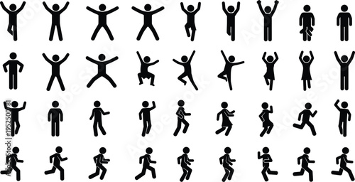 Zombie and skeleton silhouette characters set, undead horror monsters collection, creepy walking dead figures, halloween spooky creatures isolated vector illustration pack