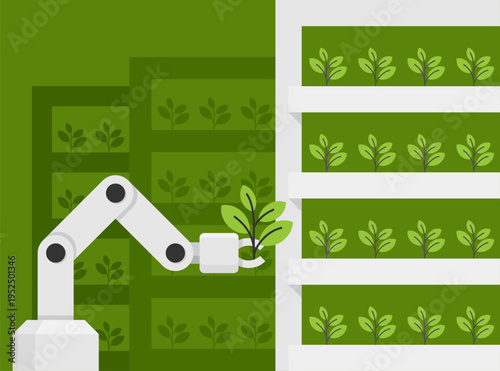 Vertical Farming Automation with Robotic Arm