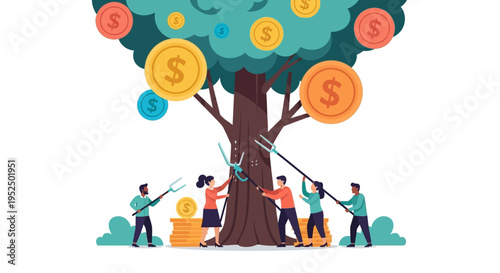 Collaborative Team Harvesting ROI and Strategic Wealth Generation in a Growing Business Ecosystem