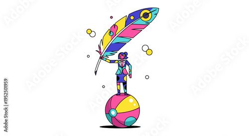 Dynamic female executive balancing brand storytelling and strategic business agility in B2B marketing