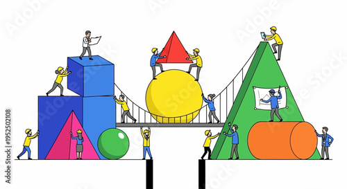 Collaborative cross-functional team engineering a scalable business infrastructure using strategic building blocks for sustainable growth
