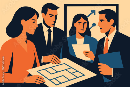 Successful Corporate Meeting Scene