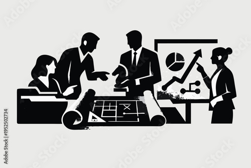 Successful Corporate Meeting Scene