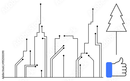 Smart city concept. Smart city connecting urban infrastructure and technology for sustainability. Smart city integrating digital innovation, green spaces, and growth. For urban planning