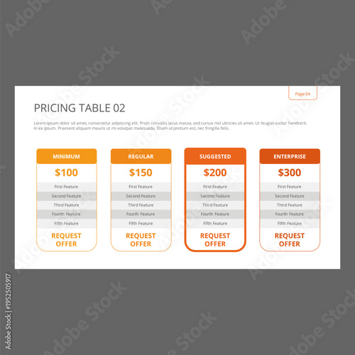 Pricing Table Template 2