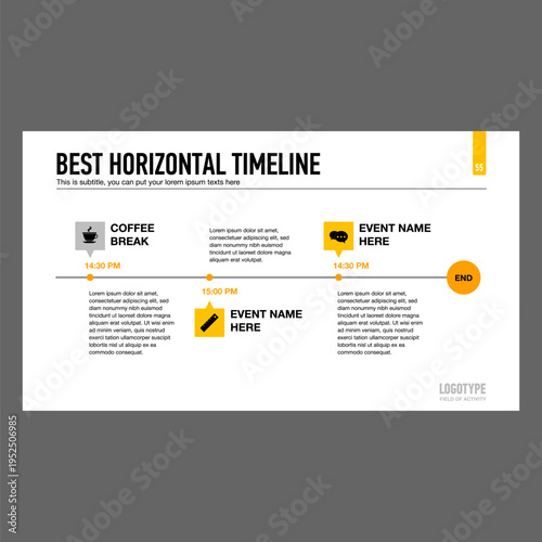 Best Horizontal Timeline Template 2