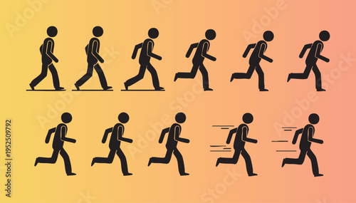 Progressionofhumanrunningandwalkingmotionsequencevector