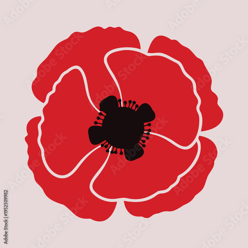 Poppy flower with around its petals.