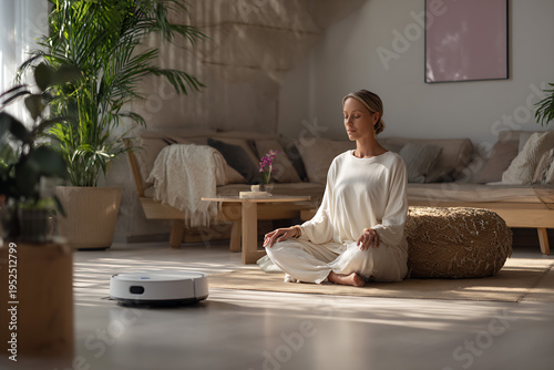 Diverse people interacting with smart home wellness devices and consumer AI assistants in modern living spaces