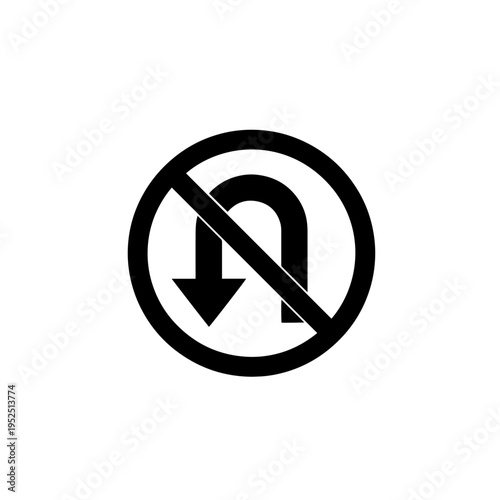 No U Turn Allowed Street Sign Flat Vector Illustration Free Download No U Turn Allowed Street Sign Flat Vector Illustration - GFXLoad
