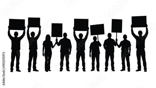 A group of people holding protest signs