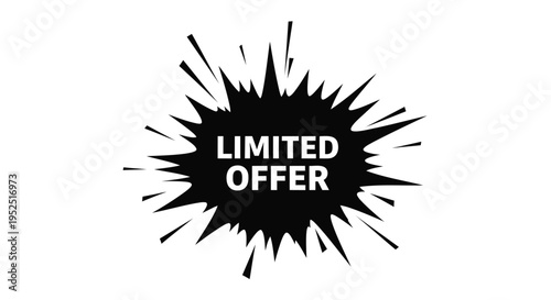 Black limited offer vector graphic