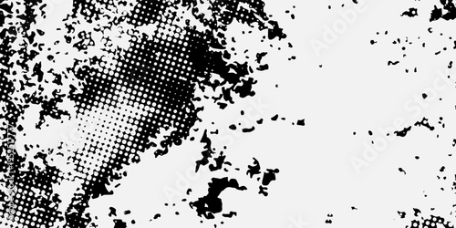 Edgy street-art inspired texture combining organic ink splatters and geometric halftone dots for a contemporary high-contrast look.