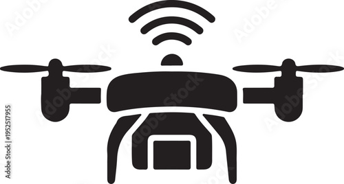 Modern Technology, Smart Devices, Security Systems, Communication Signals and Everyday Object Icons in Minimalist Black and White Vector Collection