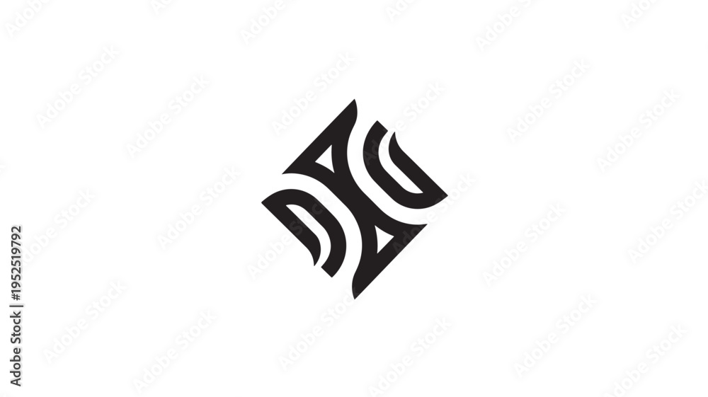 Fototapeta premium Abstract black logo on white background for branding