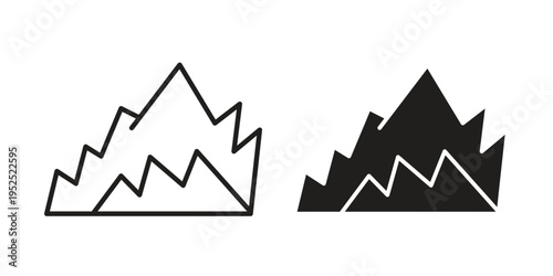 Mountain icon vector, Symbol, logo illustrations
