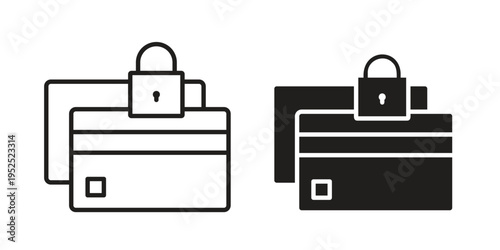 Payment security icon. modern vector symbols set