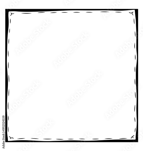 Collection of hand-drawn doodle frames and borders in various shapes.