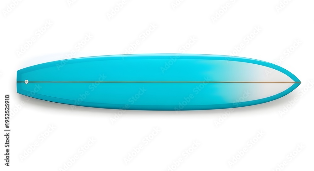 Fototapeta premium Classic Blue Gradient Surfboard