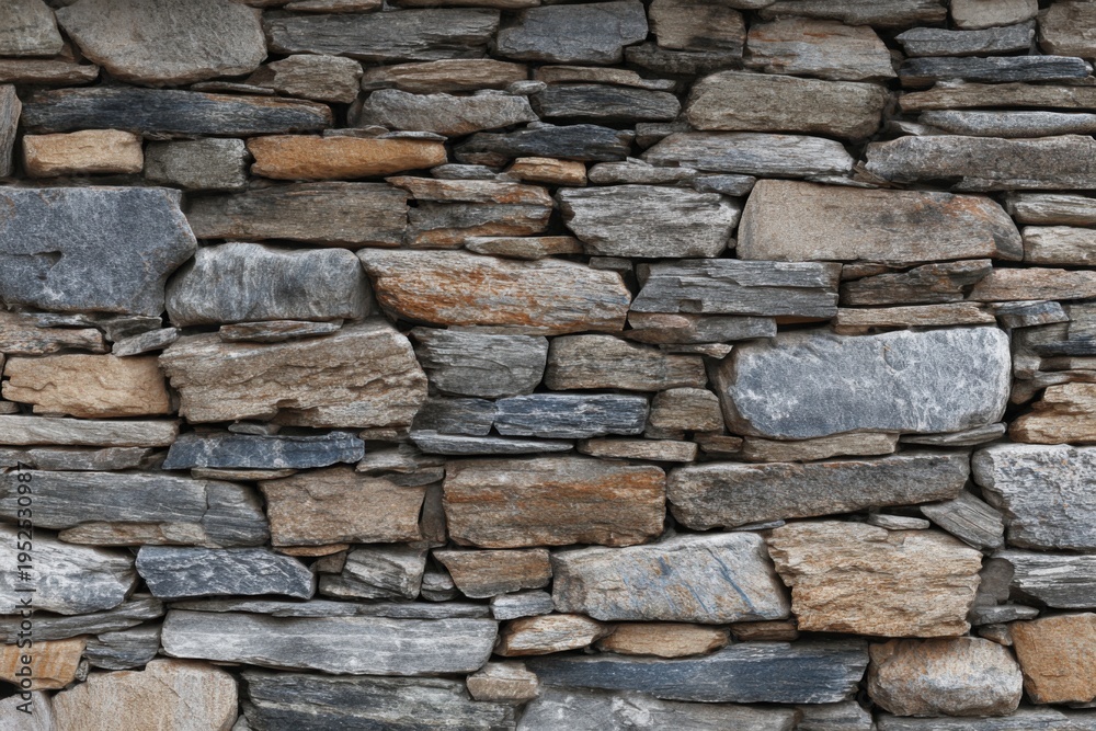 Fototapeta premium Natural Stacked Stone Wall Texture Background