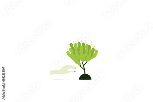 Bioluminescent Plant Responds to Human Touch in Minimalist Bioart Garden