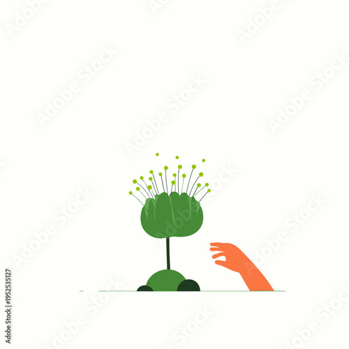 Bioluminescent Plant Responds to Human Touch in Minimalist Bioart Garden