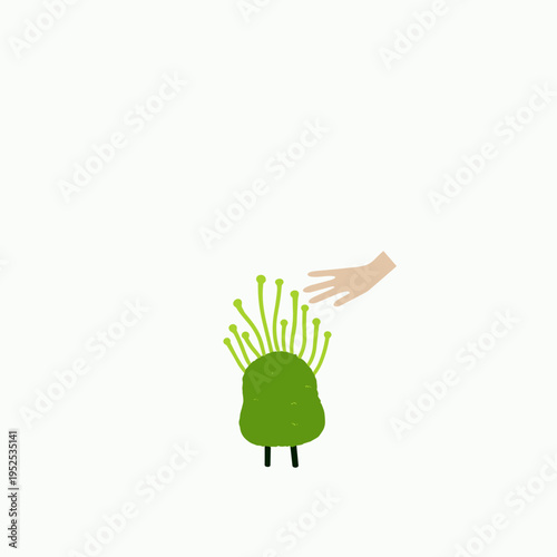 Bioluminescent Plant Responds to Human Touch in Minimalist Bioart Garden